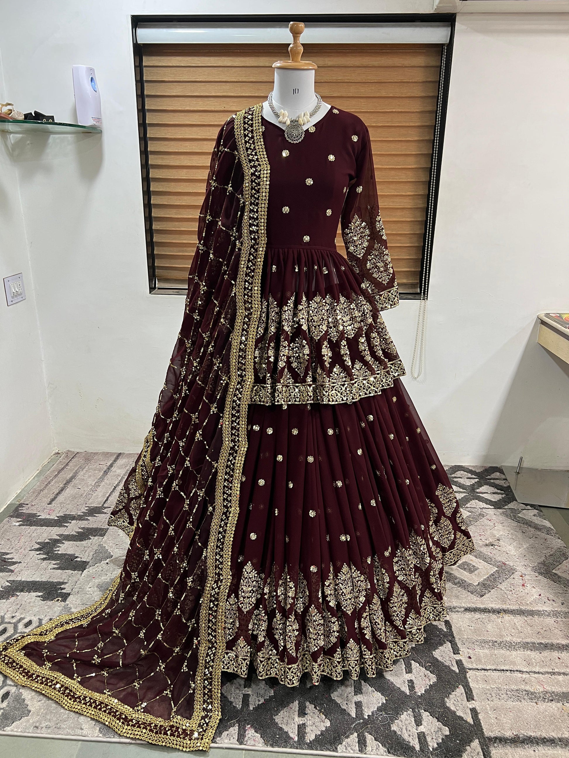 Embroidered Lehenga / Gown for Wedding Parties