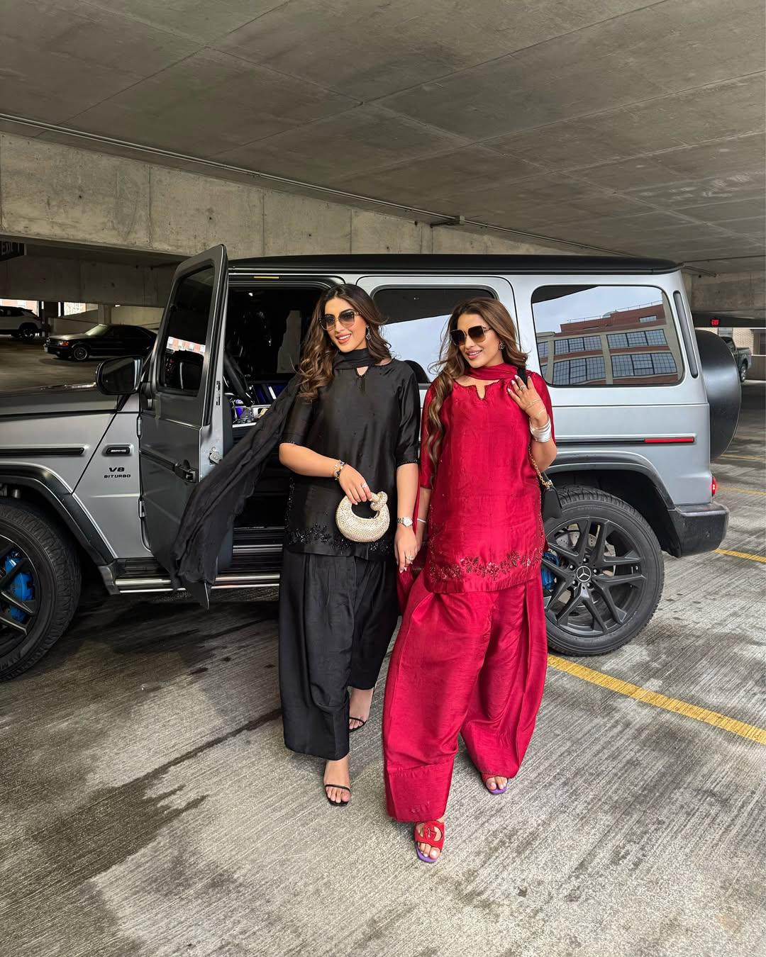 Hand Embroidery Farshi Shalwar Suit