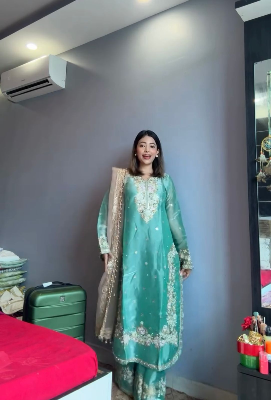 Jimmy Choo Set with Diamond & Moti Handwork