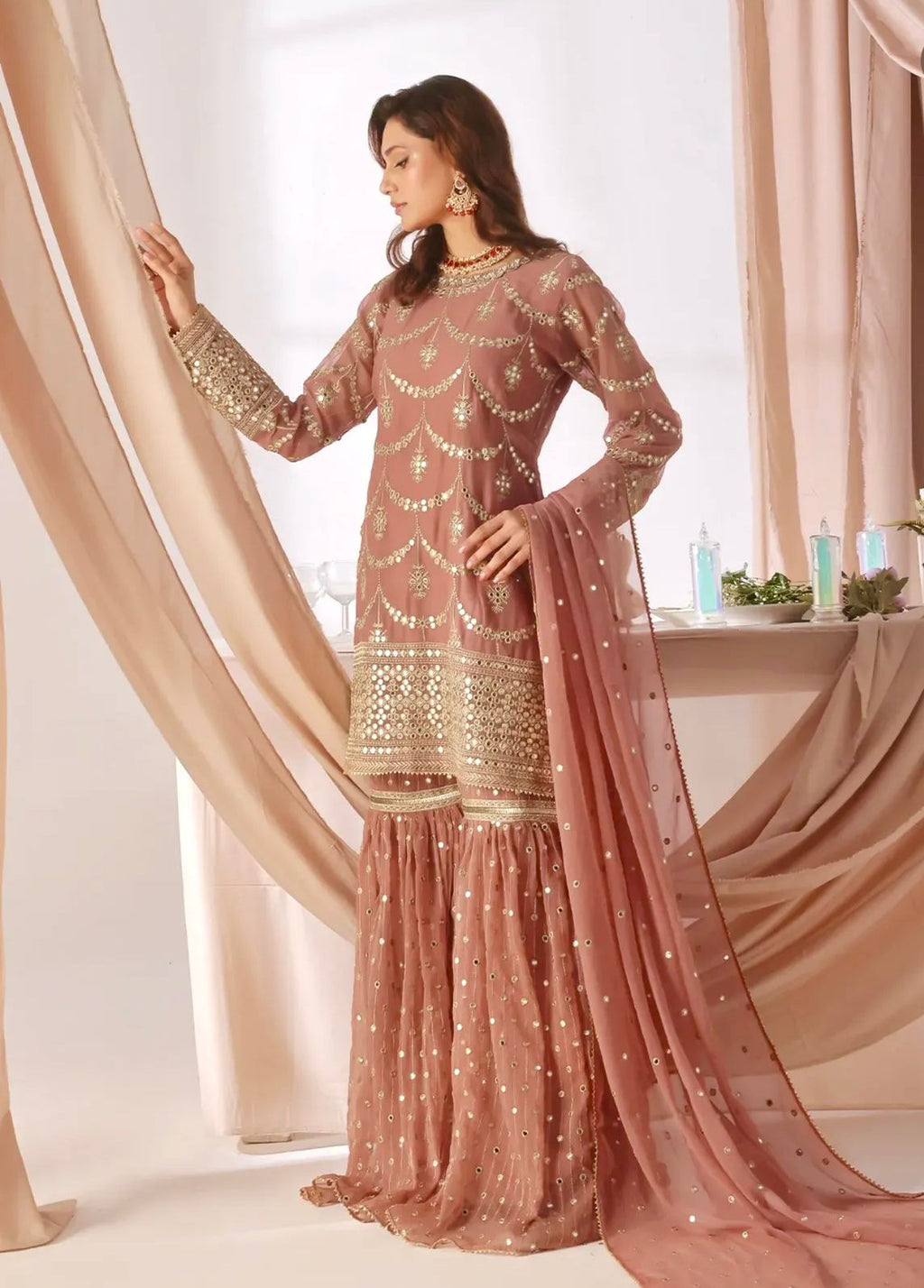 3 Pcs Sharara Suit