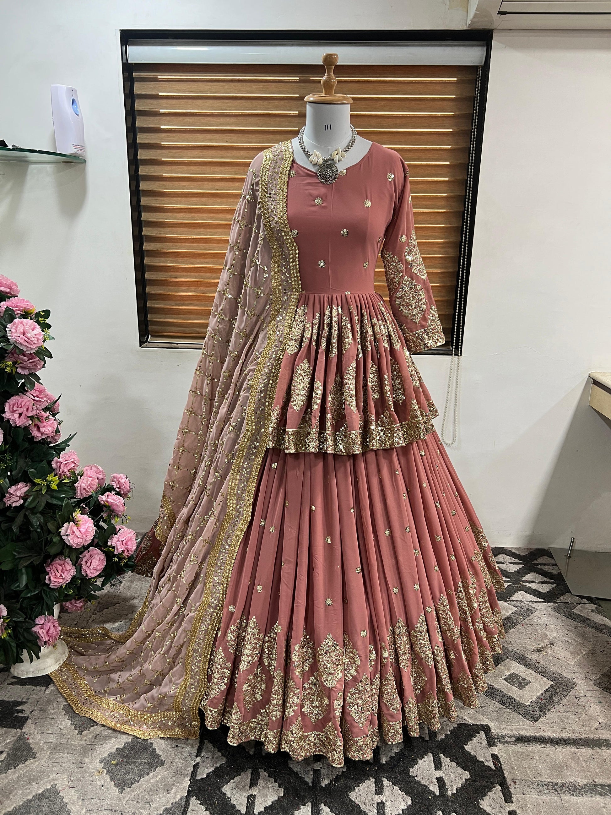 Embroidered Lehenga / Gown for Wedding Parties