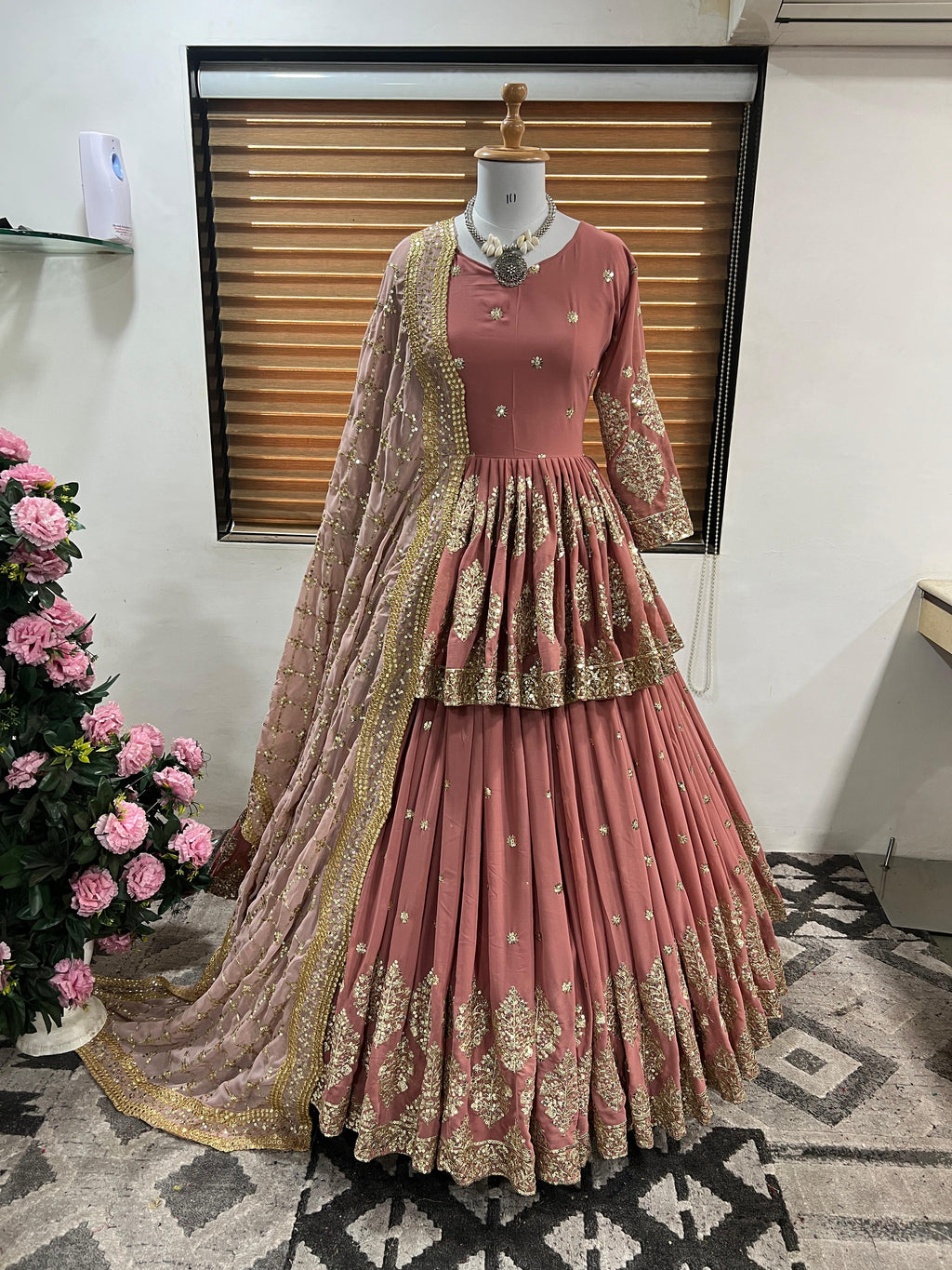 Embroidered Lehenga / Gown for Wedding Parties