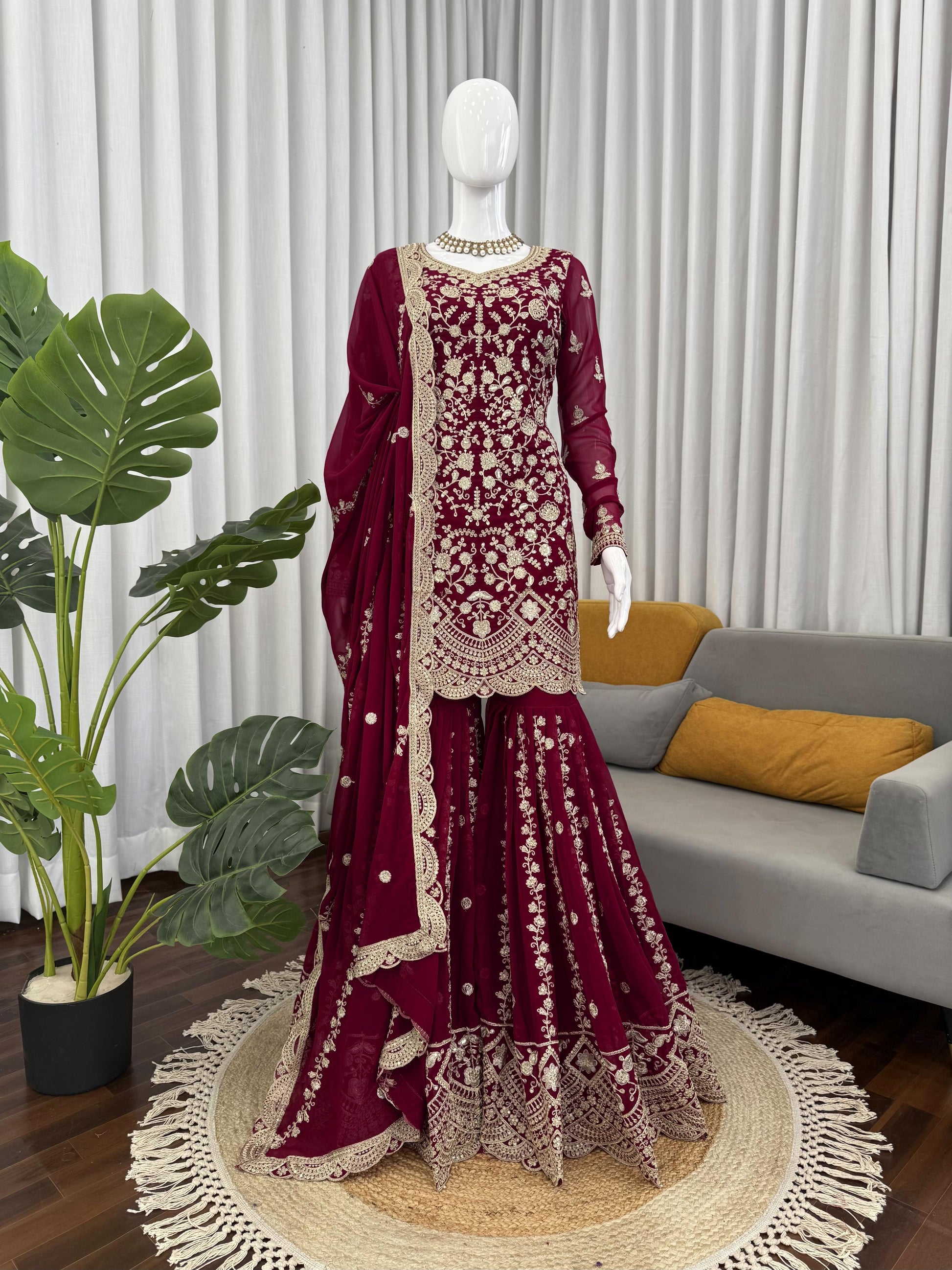 Wedding And Party Wear Gharara Set