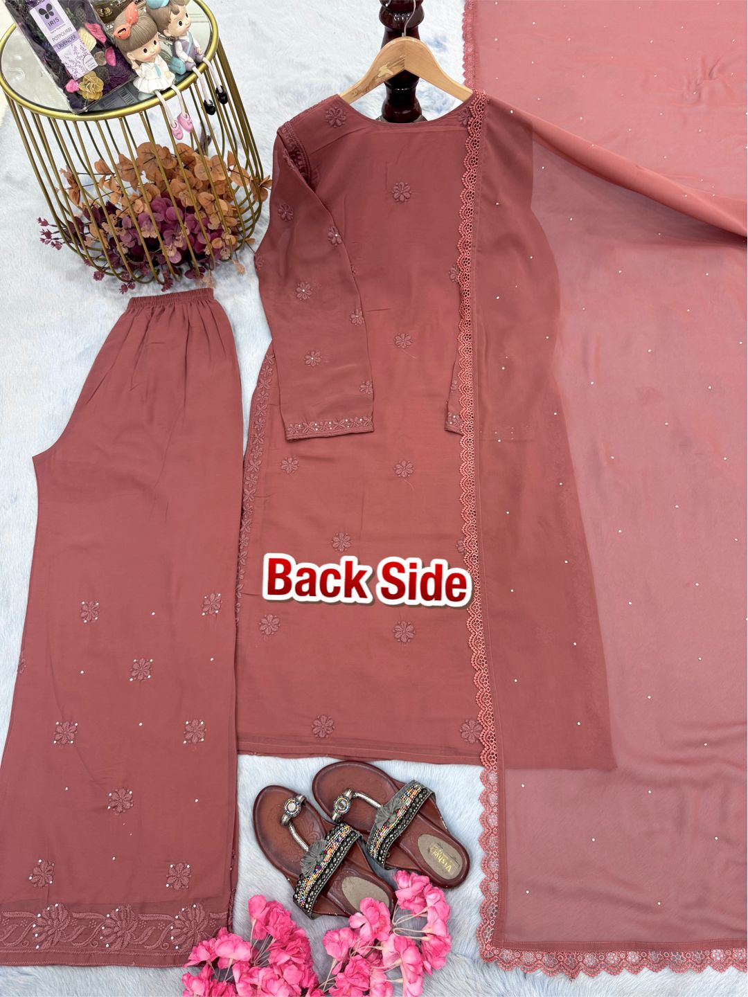 Chikankari Kurta With Plazzo