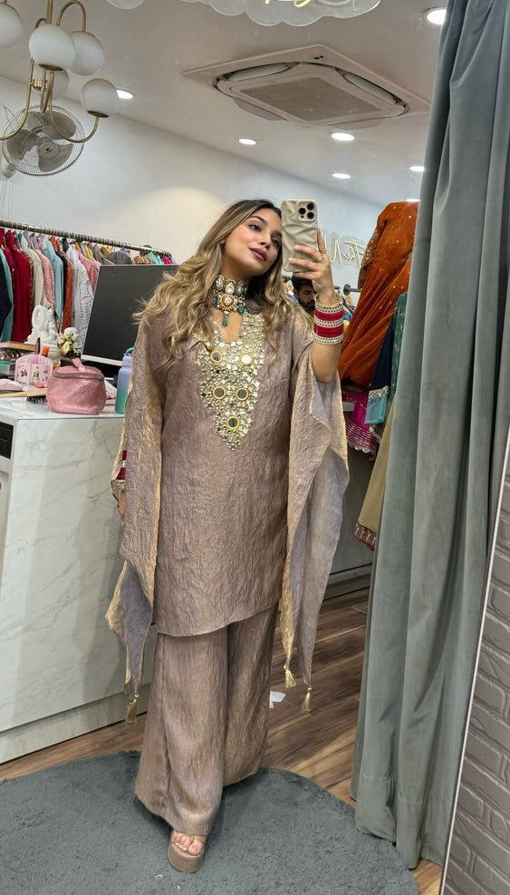 Kaftan with Real Mirror Work