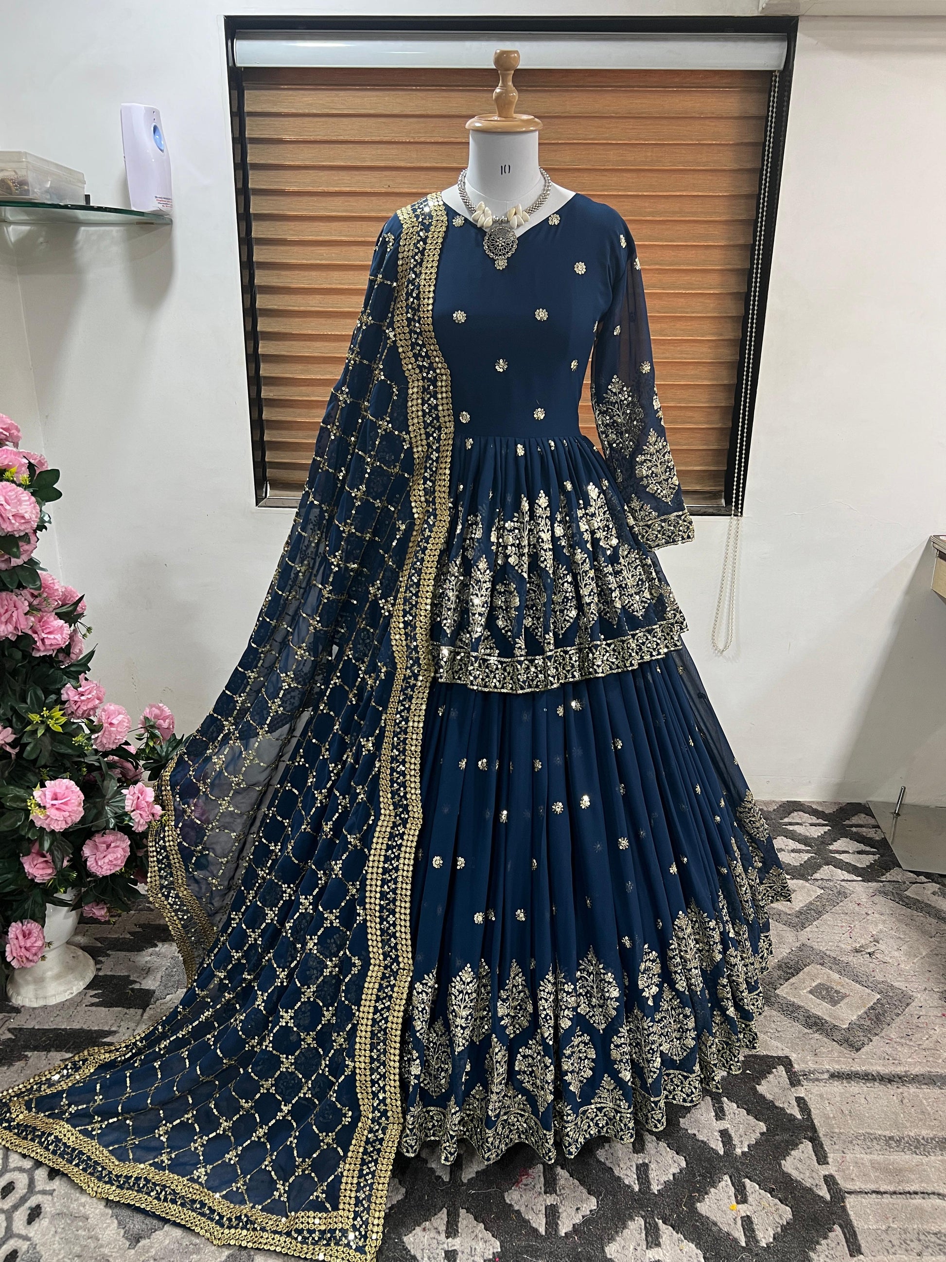 Embroidered Lehenga / Gown for Wedding Parties