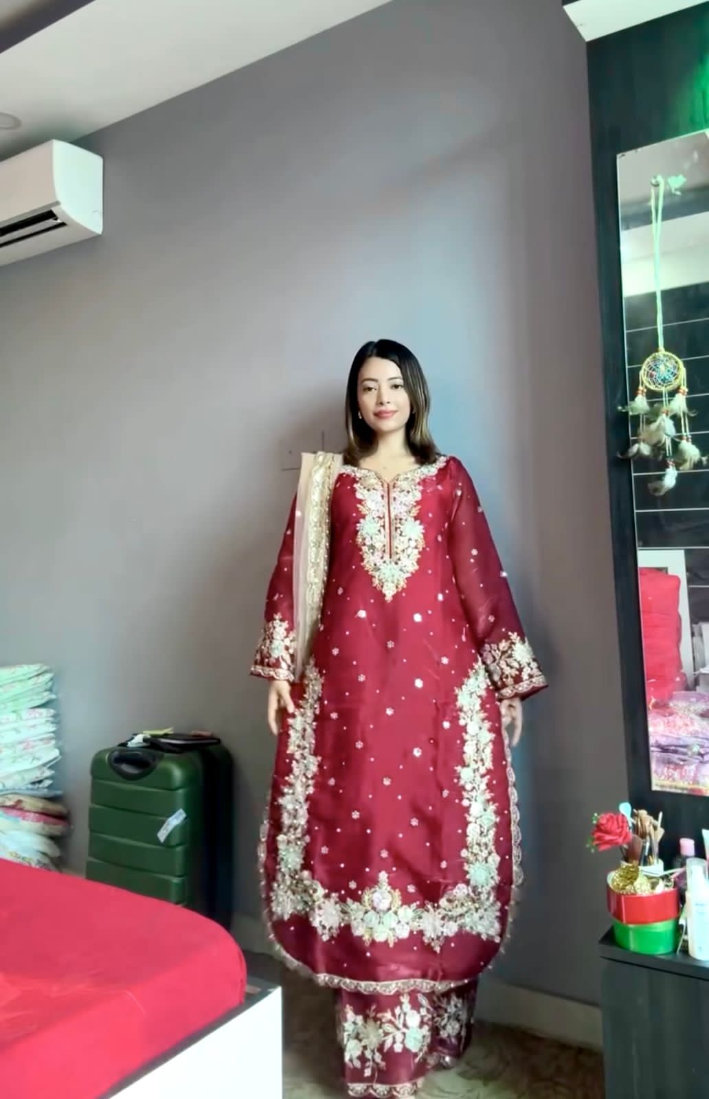 Jimmy Choo Set with Diamond & Moti Handwork