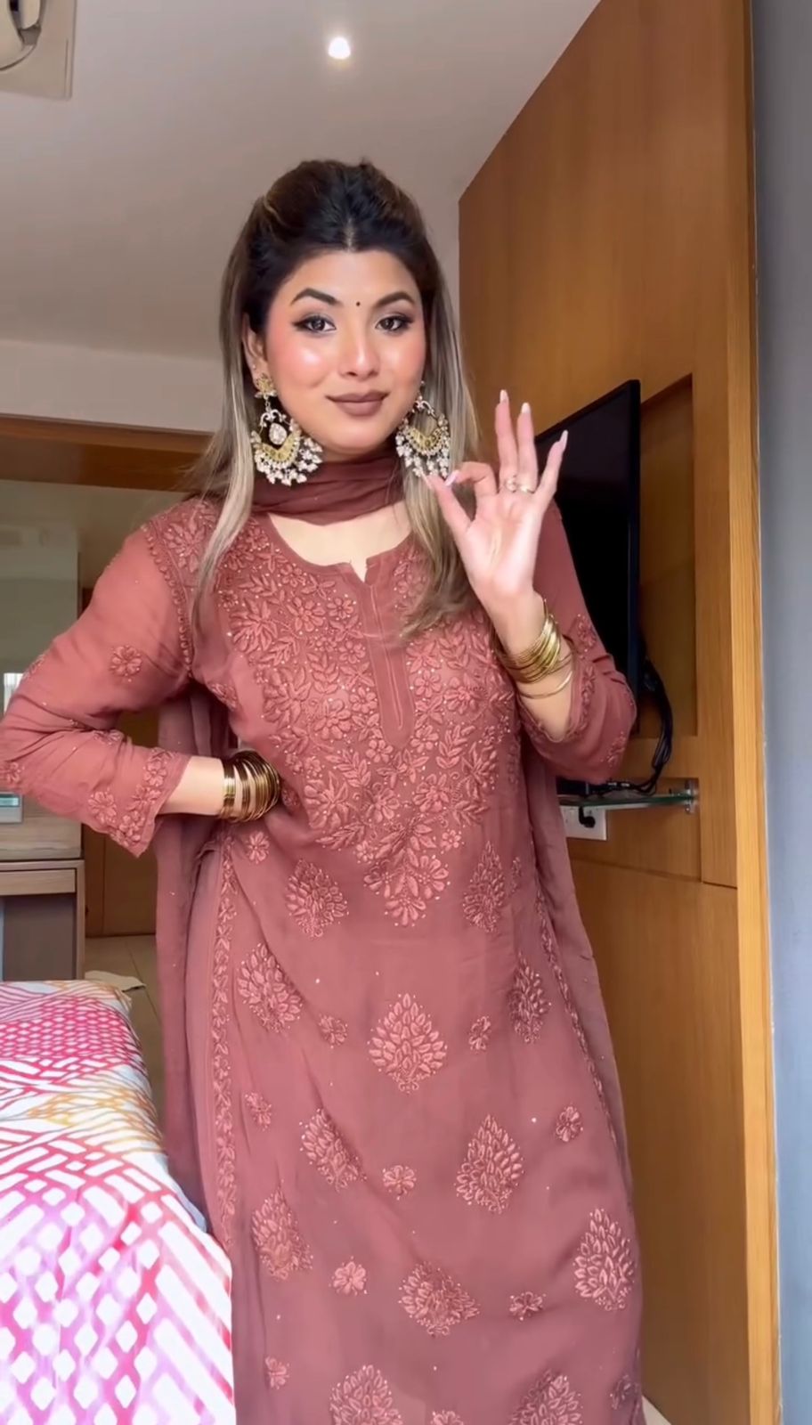 Chikankari Kurta With Plazzo