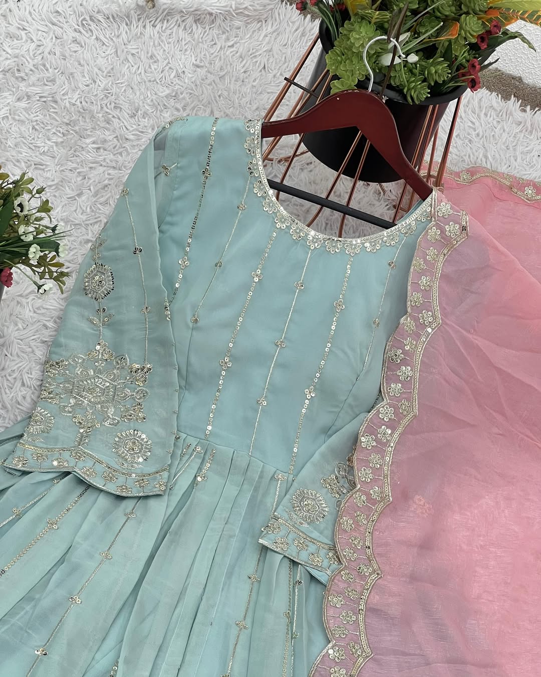 Starry Embellished Gown Ensemble