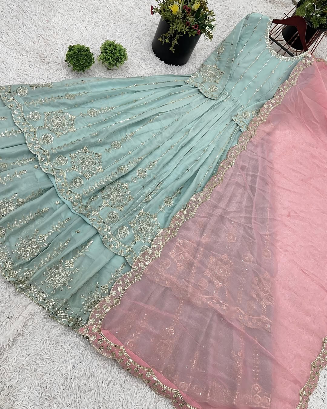 Starry Embellished Gown Ensemble