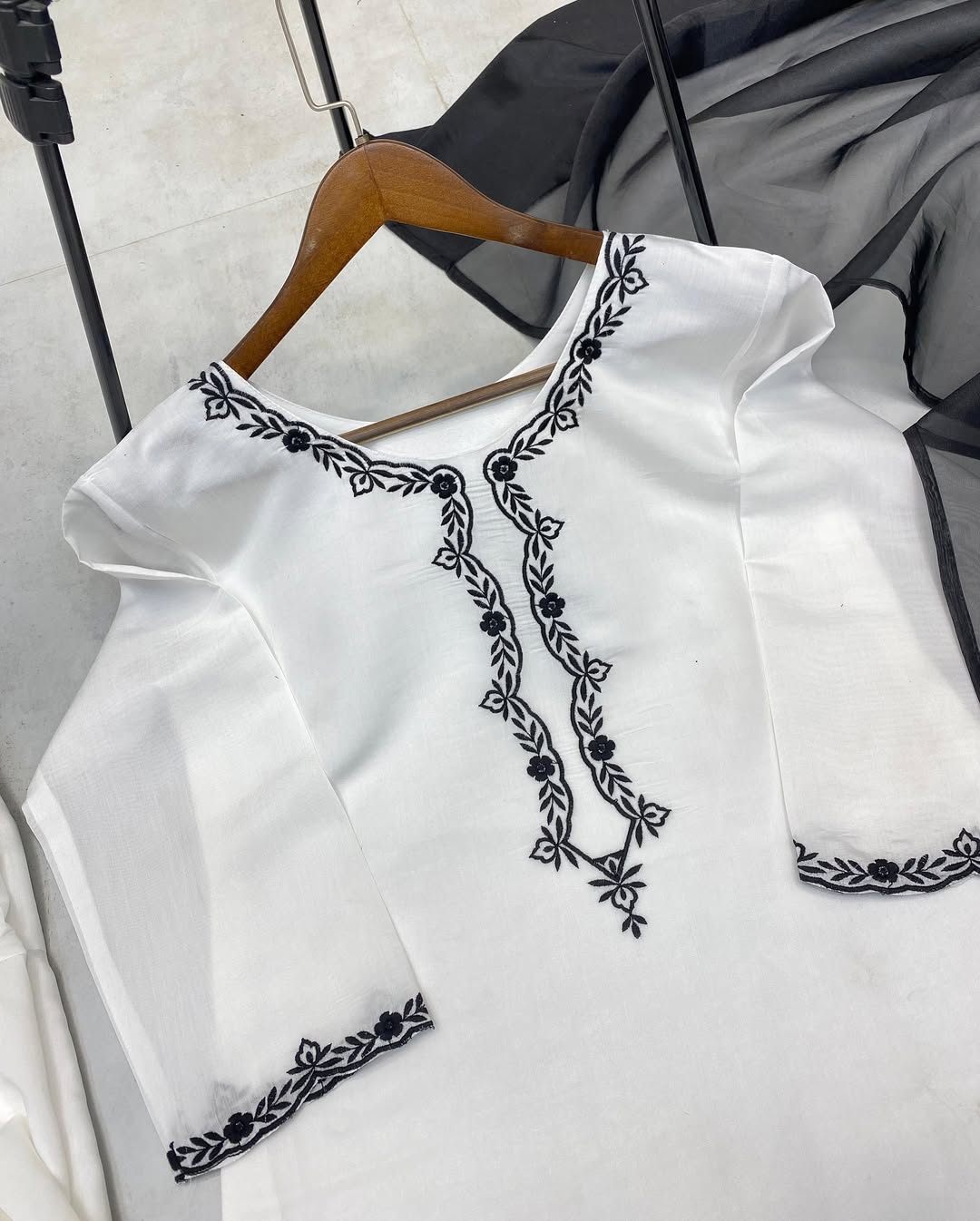 Roman Silk Embroidered Farshi Suit