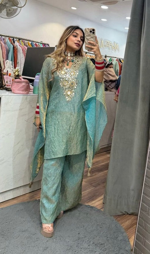 Kaftan with Real Mirror Work