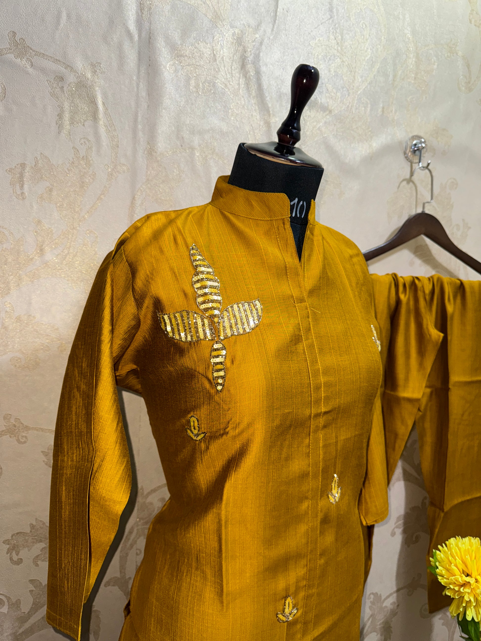 Golden Ember Embroidered Co-Ord Set