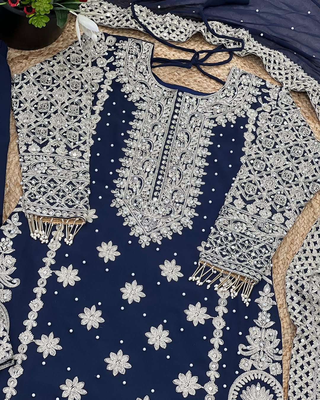 Faux Georgette Pakistani Plazzo Set