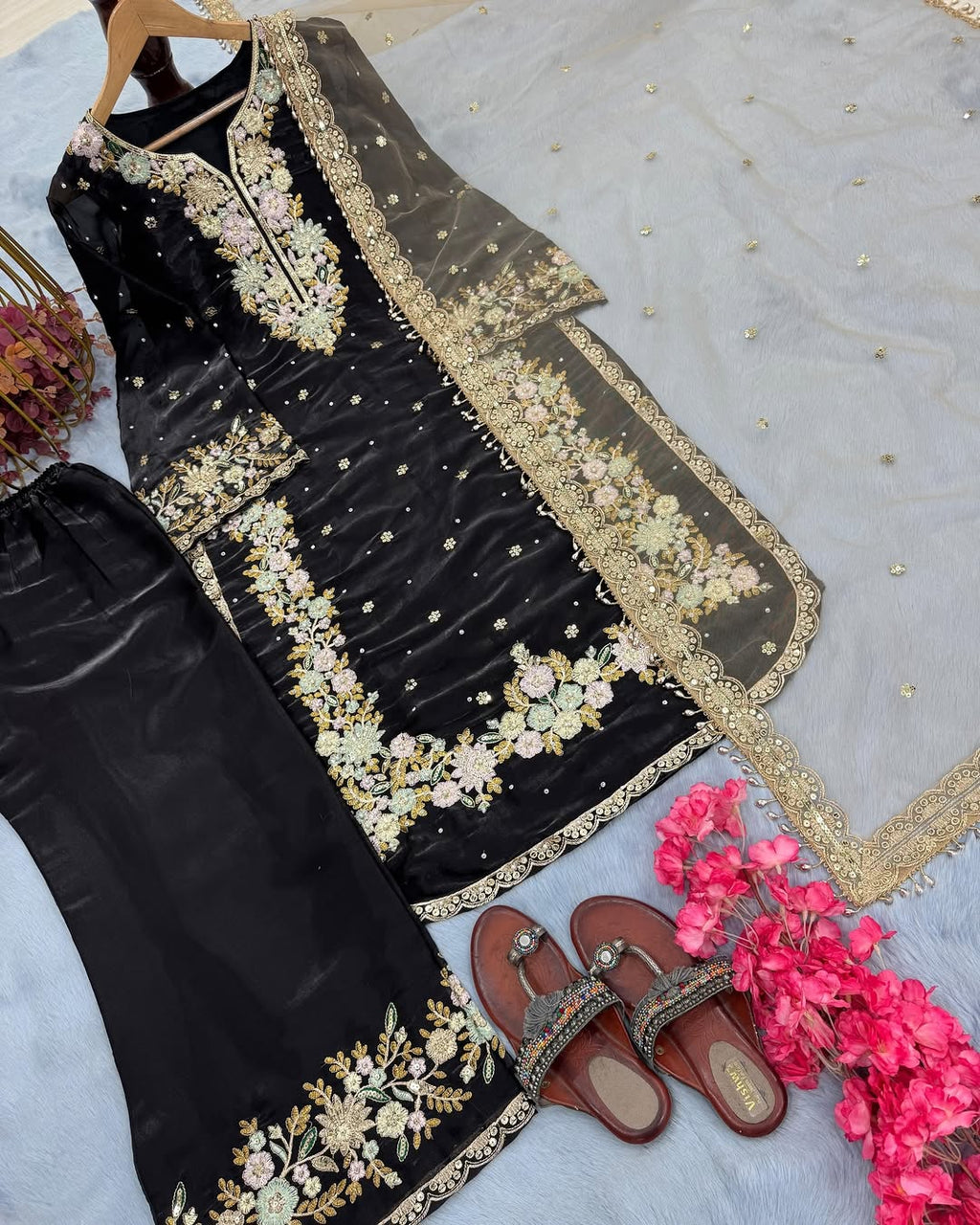 Jimmy Choo Set with Diamond & Moti Handwork