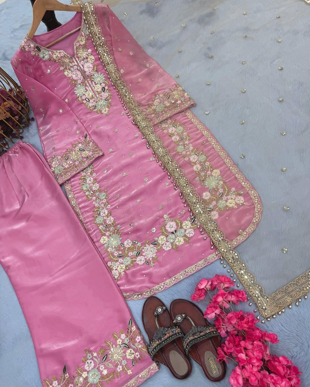 Jimmy Choo Set with Diamond & Moti Handwork