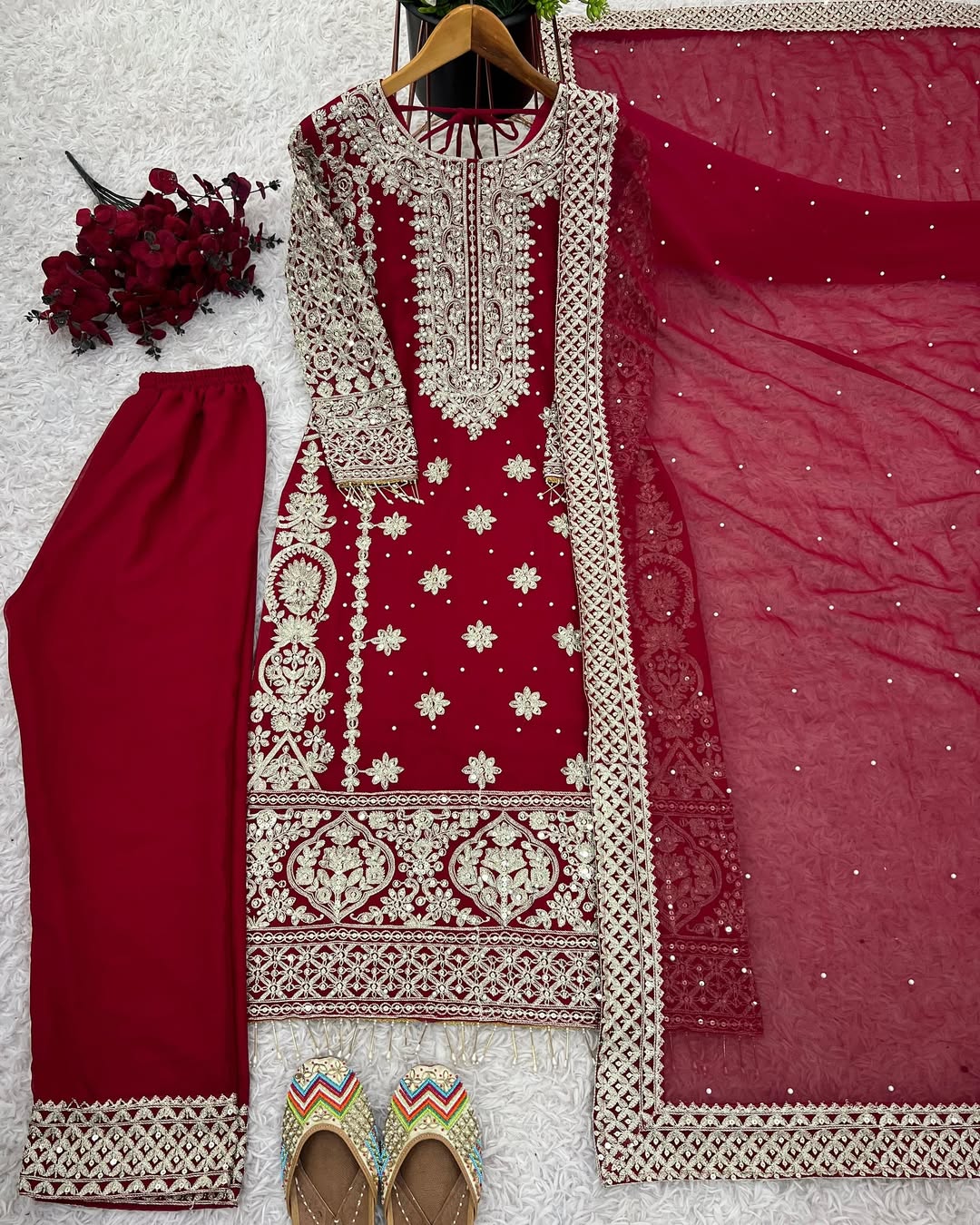 Faux Georgette Pakistani Plazzo Set