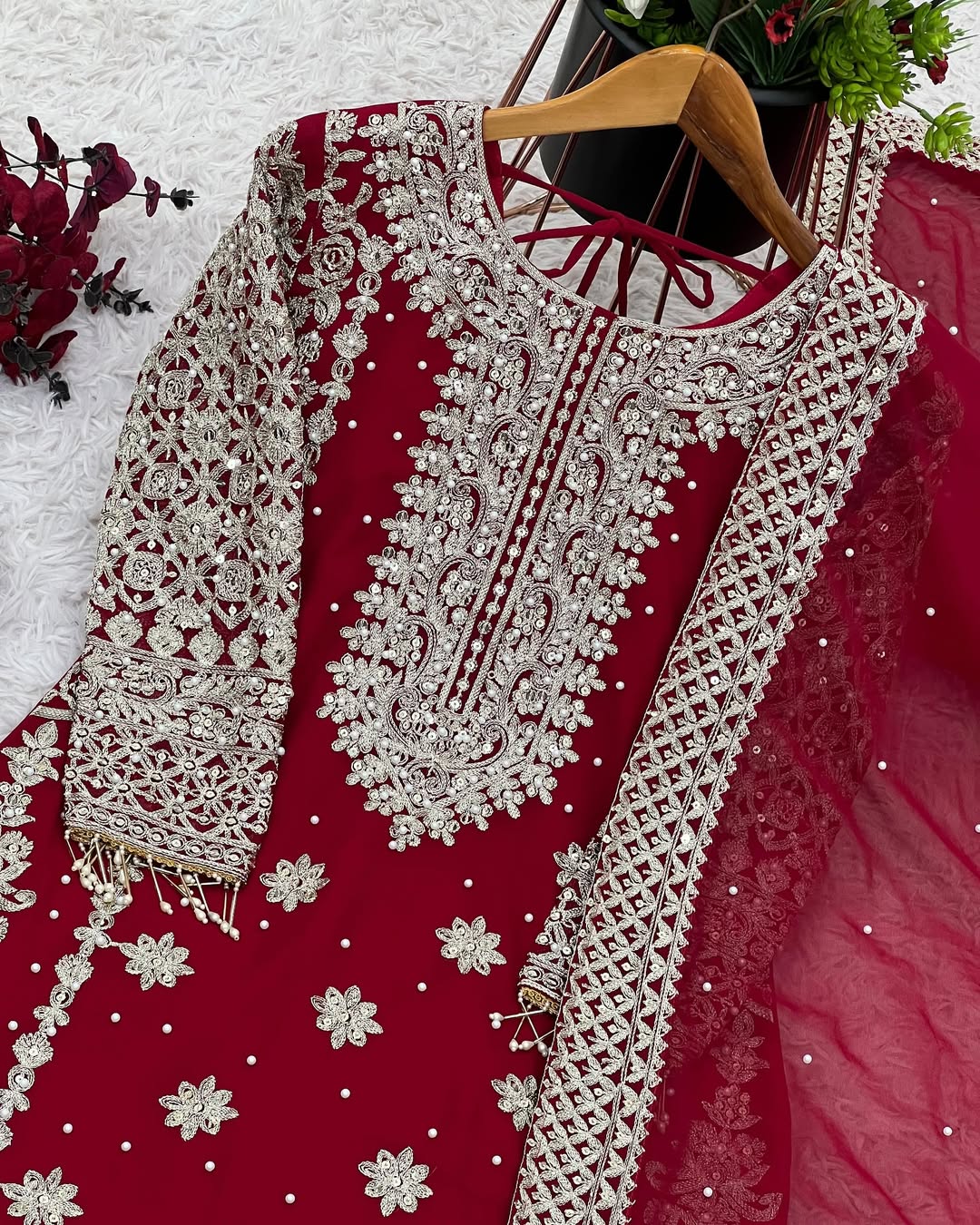 Faux Georgette Pakistani Plazzo Set