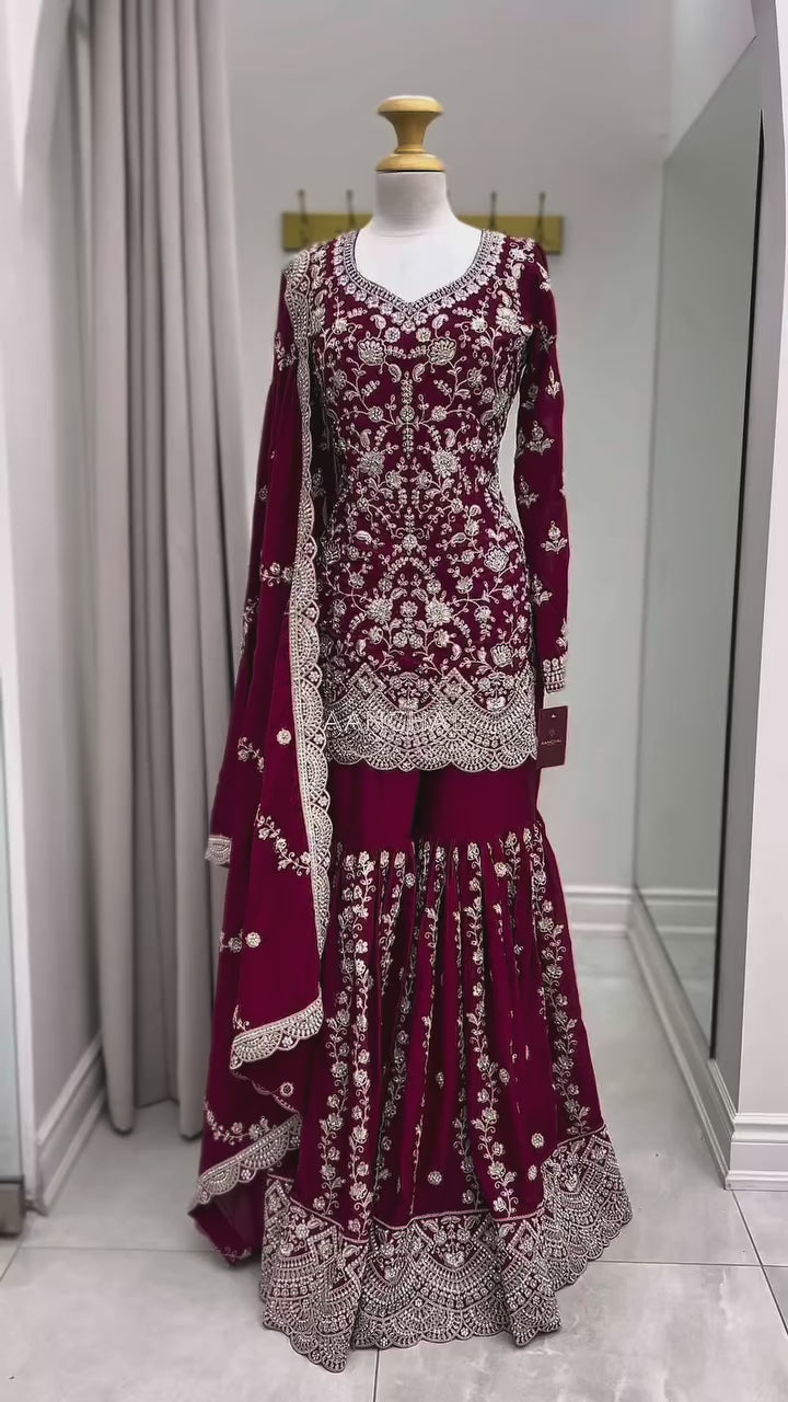 Wedding And Party Wear Gharara Set